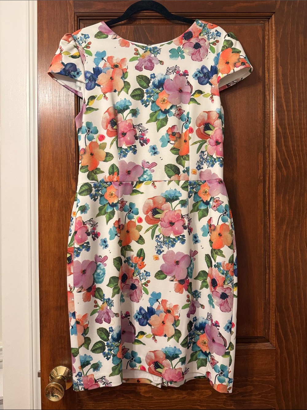 Betsey Johnson White Floral Fit-and-Flare Dress